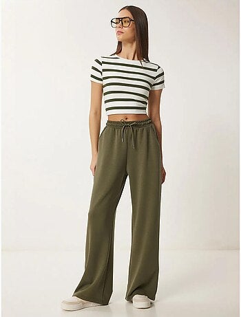 Pantalon de jogging jambe large à taille à cordon istanbul