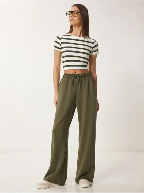 Pantalon de jogging jambe large à taille à cordon istanbul - Kiabi