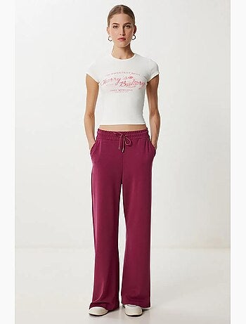 Pantalon de jogging jambe large à taille à cordon istanbul