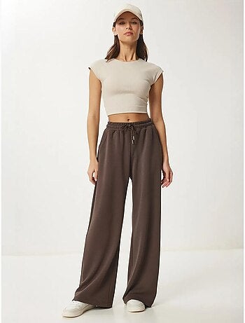 Pantalon de jogging jambe large à taille à cordon istanbul