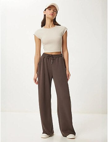 Pantalon de jogging jambe large à taille à cordon istanbul