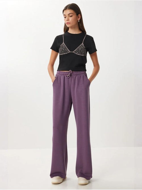 Pantalon de jogging jambe large à taille à cordon istanbul - Kiabi Pantalon de jogging jambe large à taille à cordon istanbul - Kiabi
