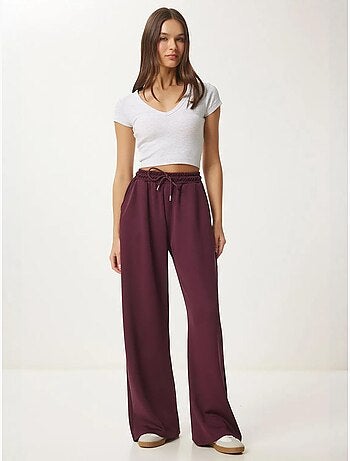 Pantalon de jogging jambe large à taille à cordon istanbul