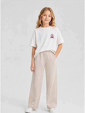 Pantalon de jogging jeunesse à taille élastique jambe large tommy