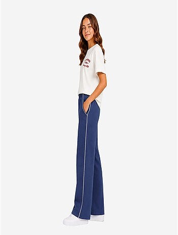 Pantalon de jogging jeunesse à taille élastique jambe large tommy