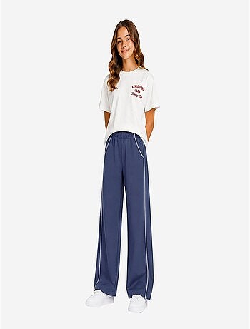 Pantalon de jogging jeunesse à taille élastique jambe large tommy
