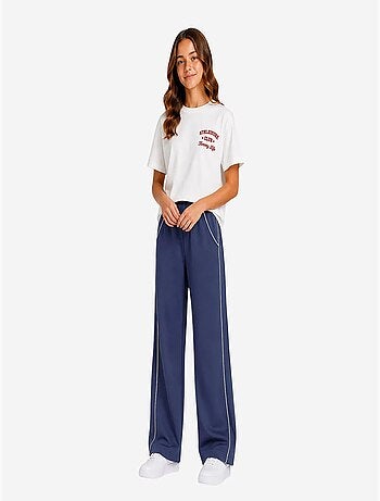 Pantalon de jogging jeunesse à taille élastique jambe large tommy