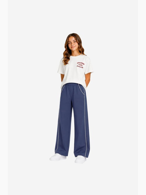 Pantalon de jogging jeunesse à taille élastique jambe large tommy - Kiabi Pantalon de jogging jeunesse à taille élastique jambe large tommy - Kiabi