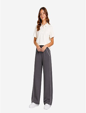 Pantalon de jogging jeunesse à taille élastique jambe large tommy