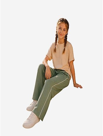Pantalon de jogging jeunesse à taille élastique jambe large tommy