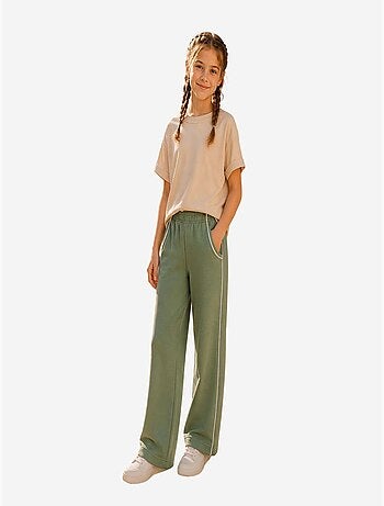 Pantalon de jogging jeunesse à taille élastique jambe large tommy