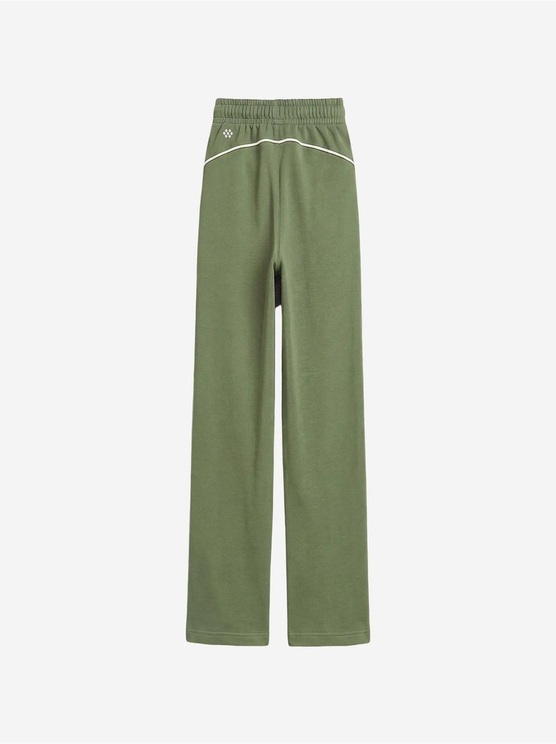 Pantalon de jogging jeunesse à taille élastique jambe large tommy Kaki - Kiabi