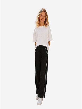Pantalon de jogging jeunesse à taille élastique jambe large tommy