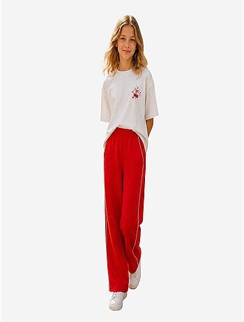 Pantalon de jogging jeunesse à taille élastique jambe large tommy