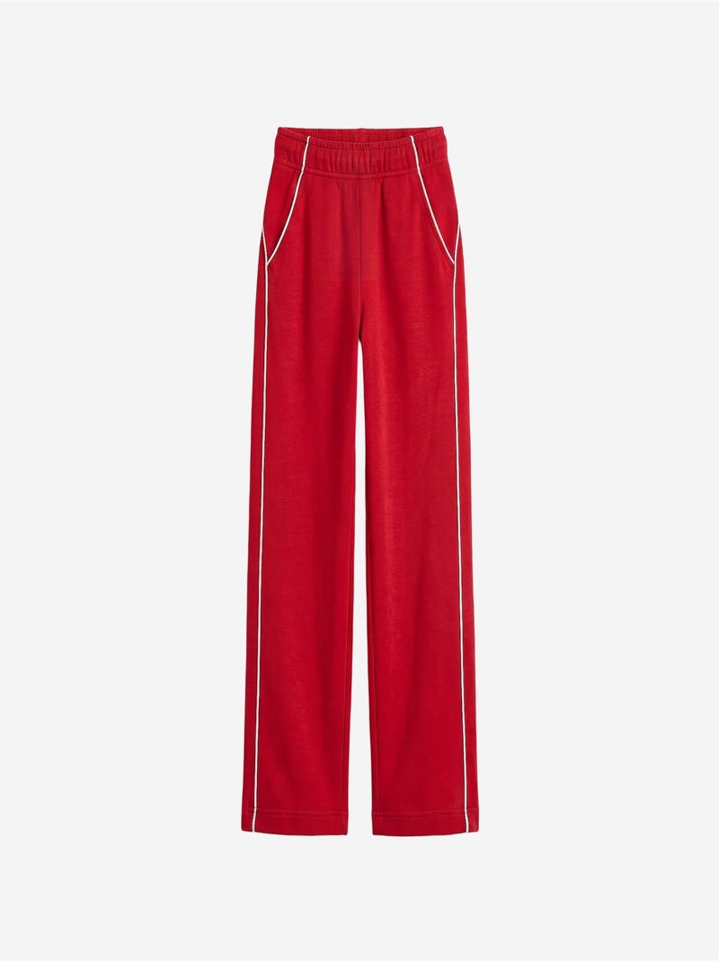 Pantalon de jogging jeunesse à taille élastique jambe large tommy Rouge - Kiabi