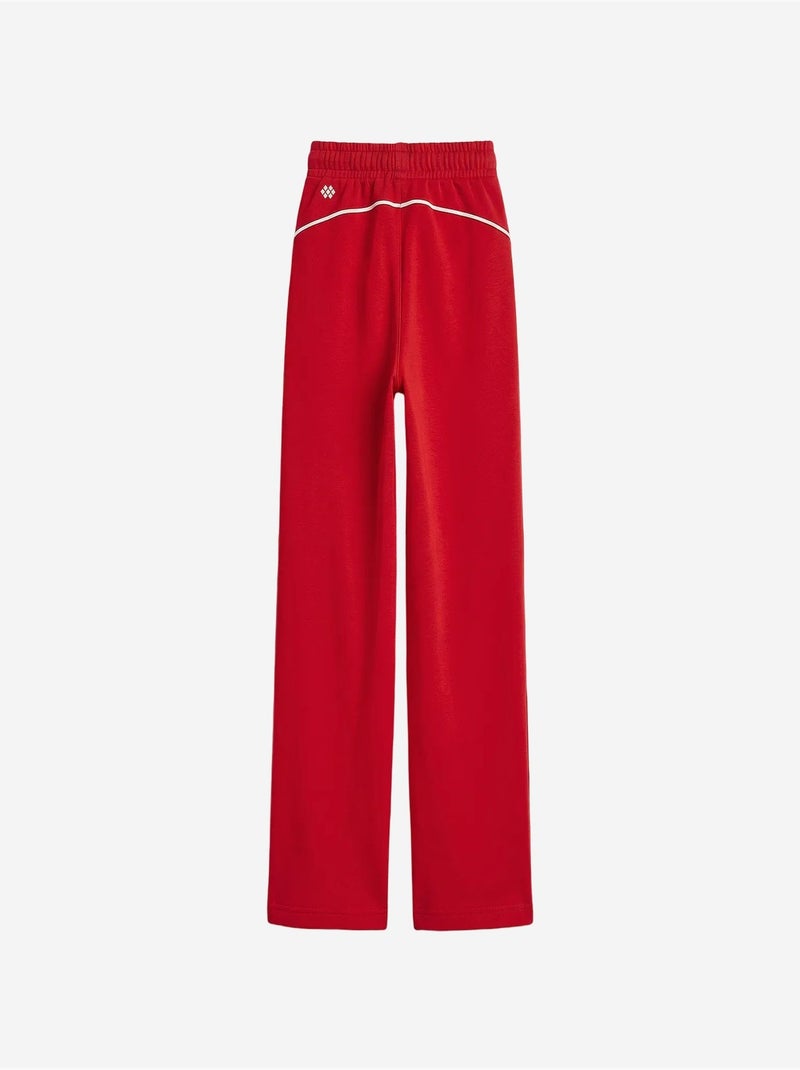 Pantalon de jogging jeunesse à taille élastique jambe large tommy Rouge - Kiabi