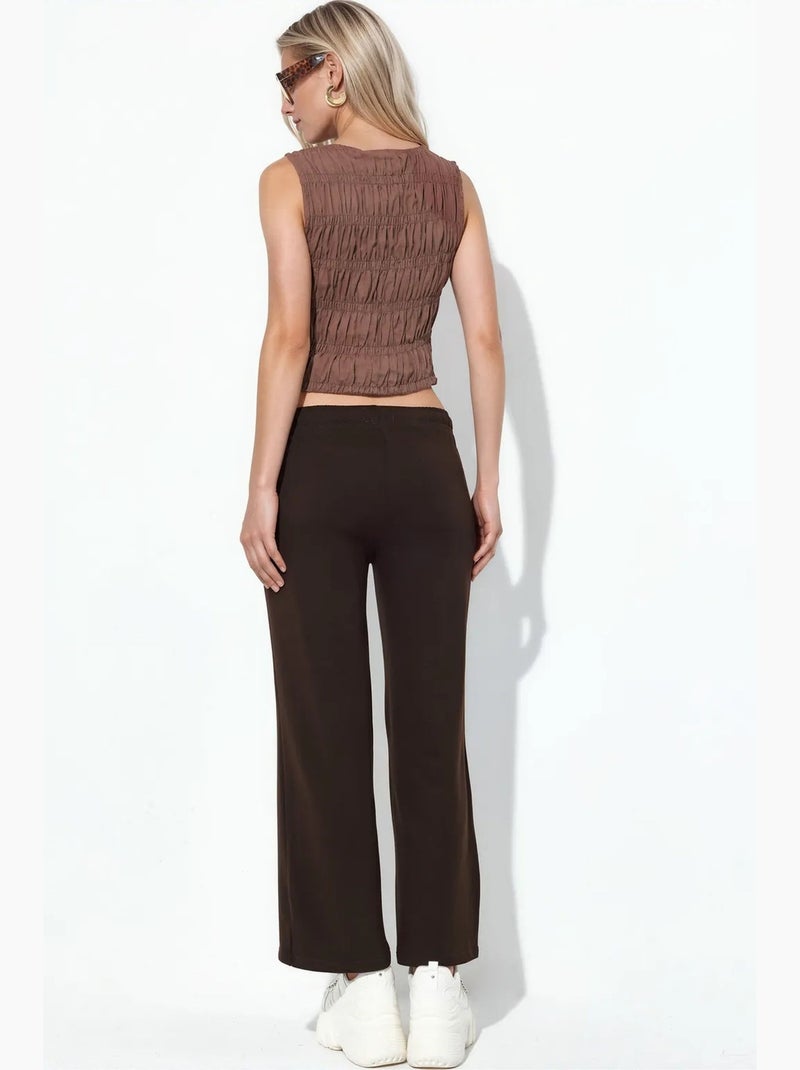 Pantalon de jogging large à enfiler busem Marron chocolat - Kiabi