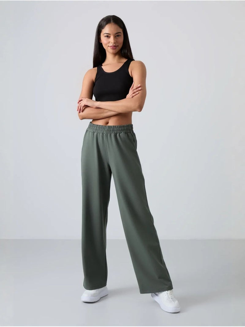 Pantalon de jogging large à enfiler tommy Kaki - Kiabi