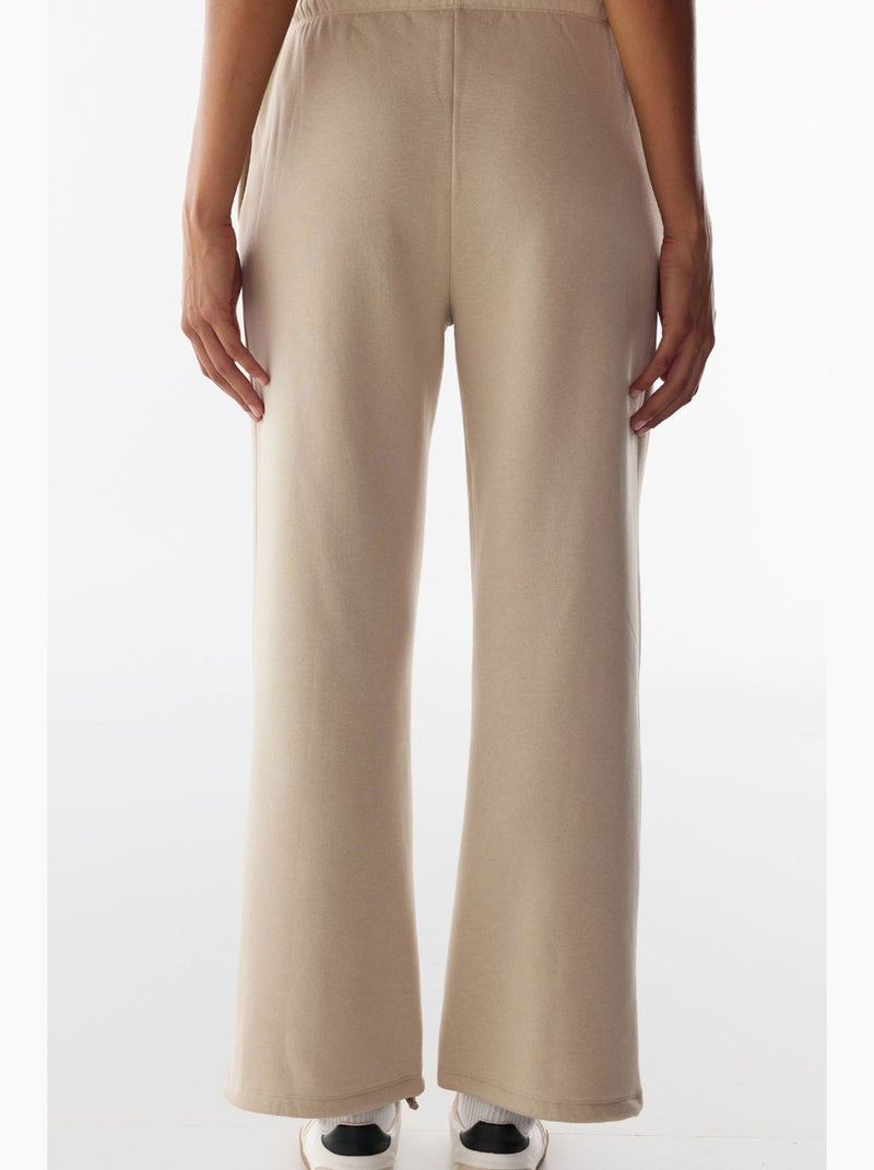 Pantalon de jogging large à taille ajustable penti Beige argile - Kiabi