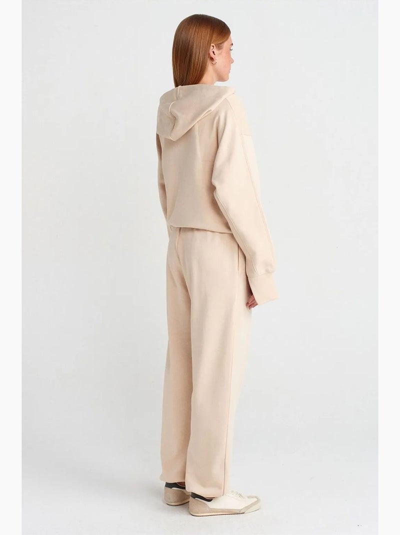 Pantalon de jogging large en molleton dilvin Beige clair - Kiabi