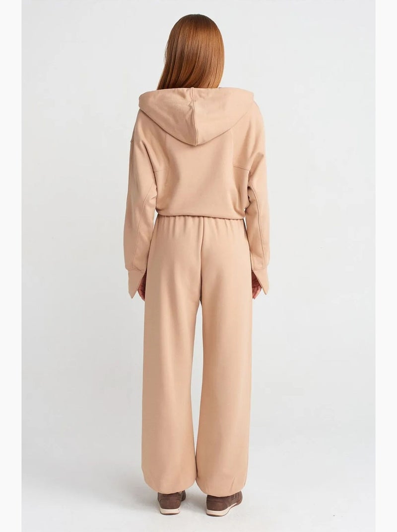 Pantalon de jogging large en molleton dilvin Beige naturel - Kiabi
