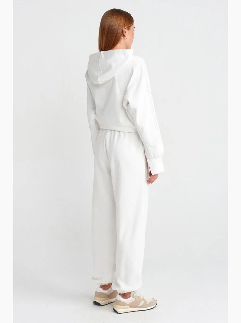 Pantalon de jogging large en molleton dilvin Blanc - Kiabi