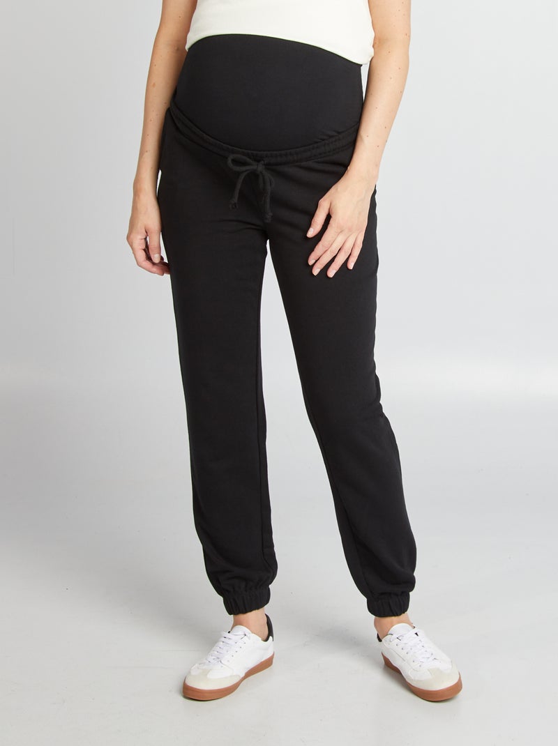 Pantalon de jogging maternité noir - Kiabi