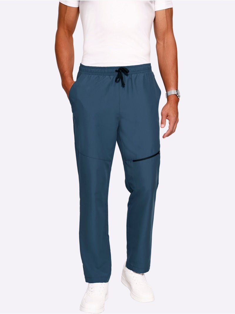 Pantalon de jogging microfibre - taille moyenne - moda vilona Bleu foncé - Kiabi