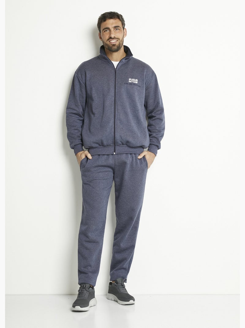 Pantalon de jogging molleton ceinture élastiquée - Afibel Bleu gris - Kiabi