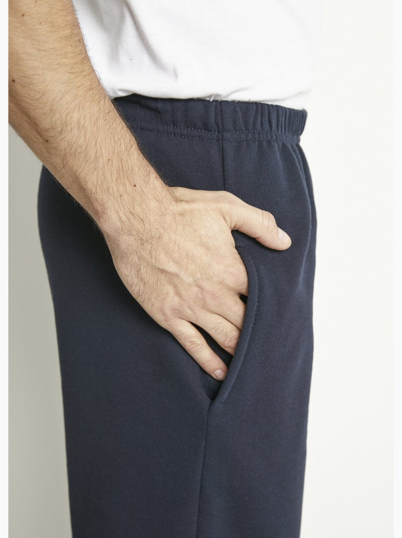 Pantalon de jogging molleton ceinture élastiquée - Afibel Bleu marine - Kiabi