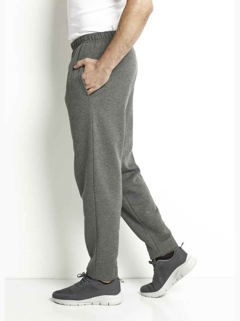 Pantalon de jogging molleton ceinture élastiquée - Afibel gris anthracite - Kiabi