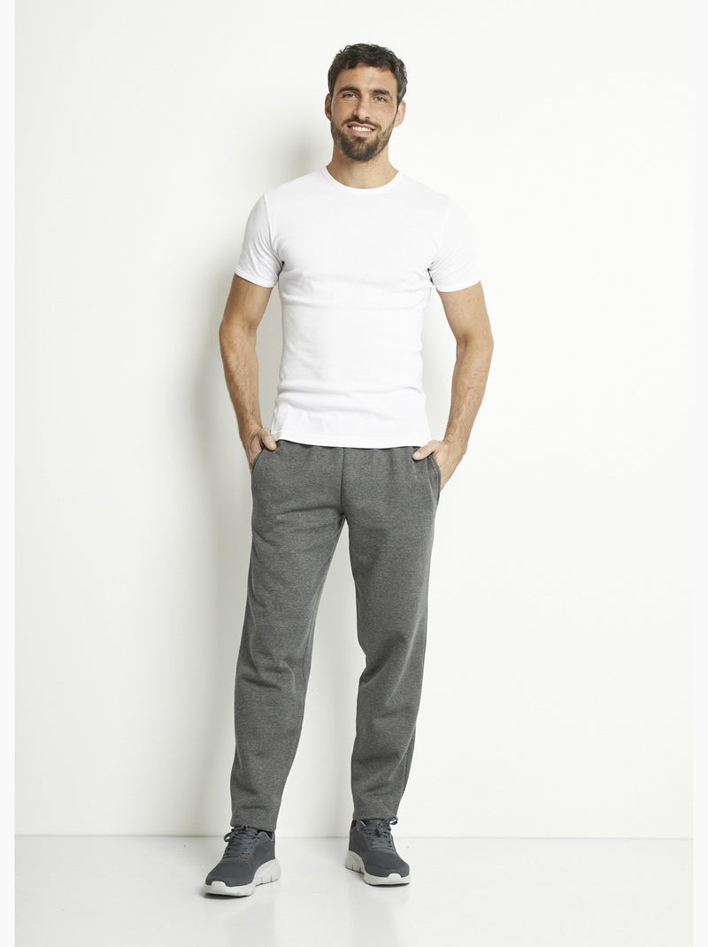 Pantalon de jogging molleton ceinture élastiquée - Afibel Gris - Kiabi