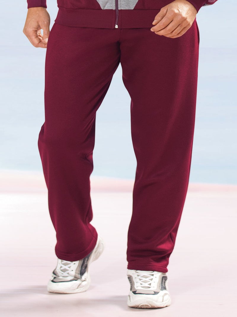 Pantalon de jogging molleton ceinture élastiquée Bordeaux - Kiabi