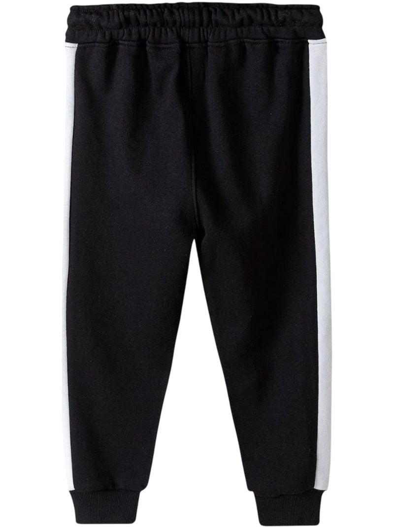 Pantalon de jogging motif/style rayures contrastées - minoti Noir - Kiabi