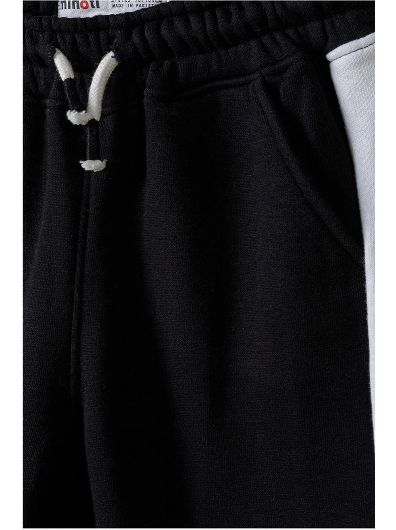 Pantalon de jogging motif/style rayures contrastées - minoti Noir - Kiabi