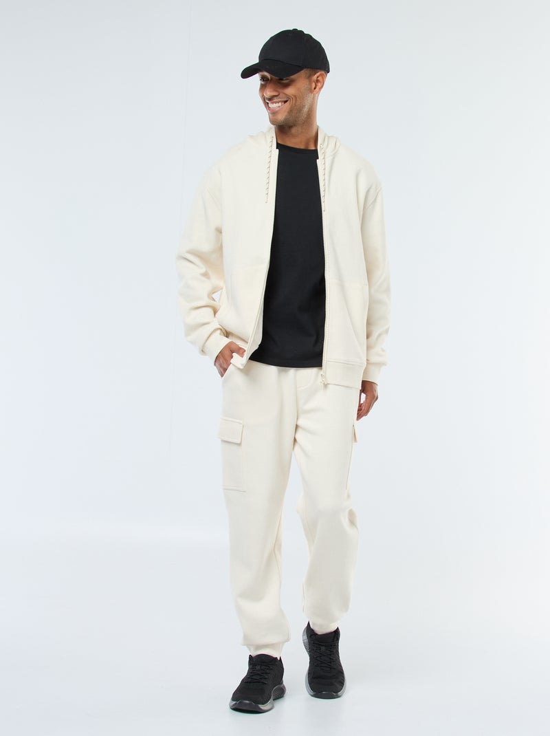 Pantalon de jogging multi-poches uni Blanc - Kiabi