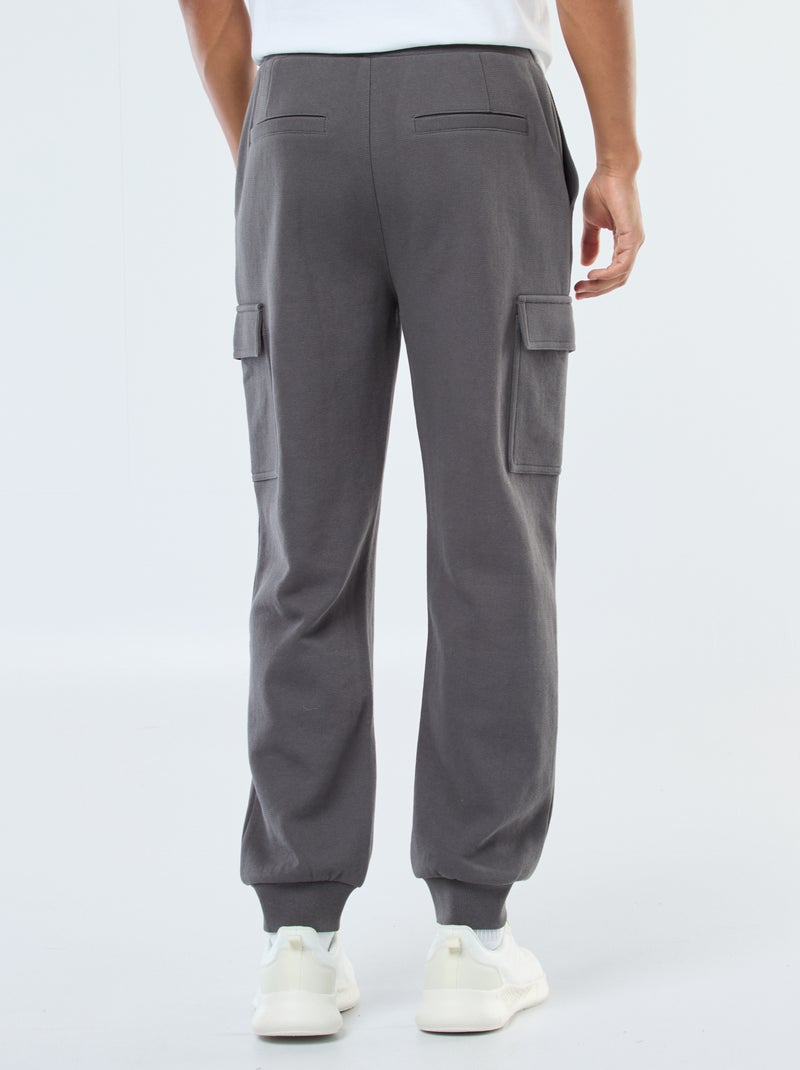 Pantalon de jogging multi-poches uni Gris - Kiabi