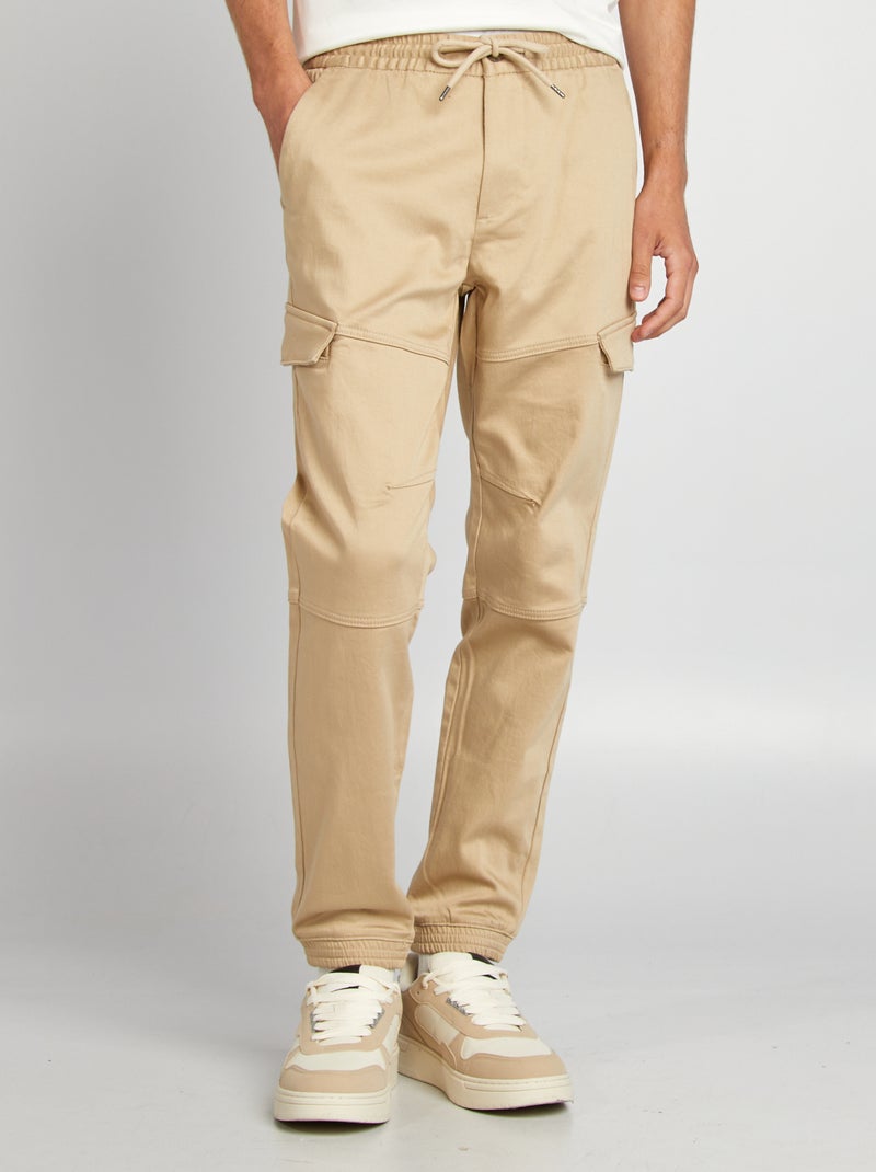 Pantalon de jogging multipoche Beige - Kiabi