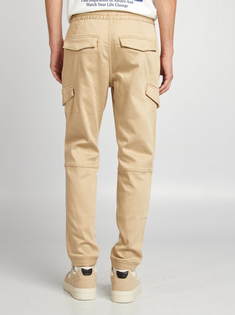 Pantalon de jogging multipoche Beige - Kiabi
