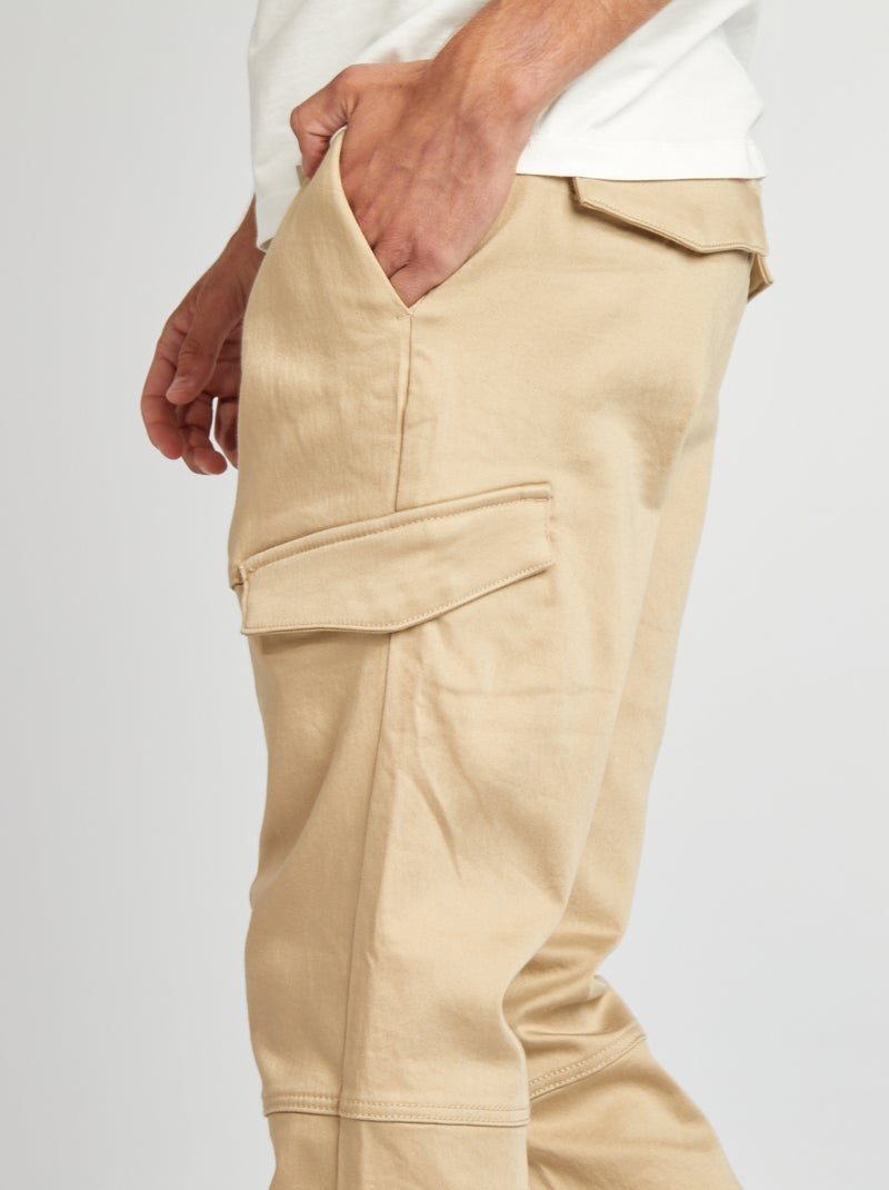 Pantalon de jogging multipoche Beige - Kiabi