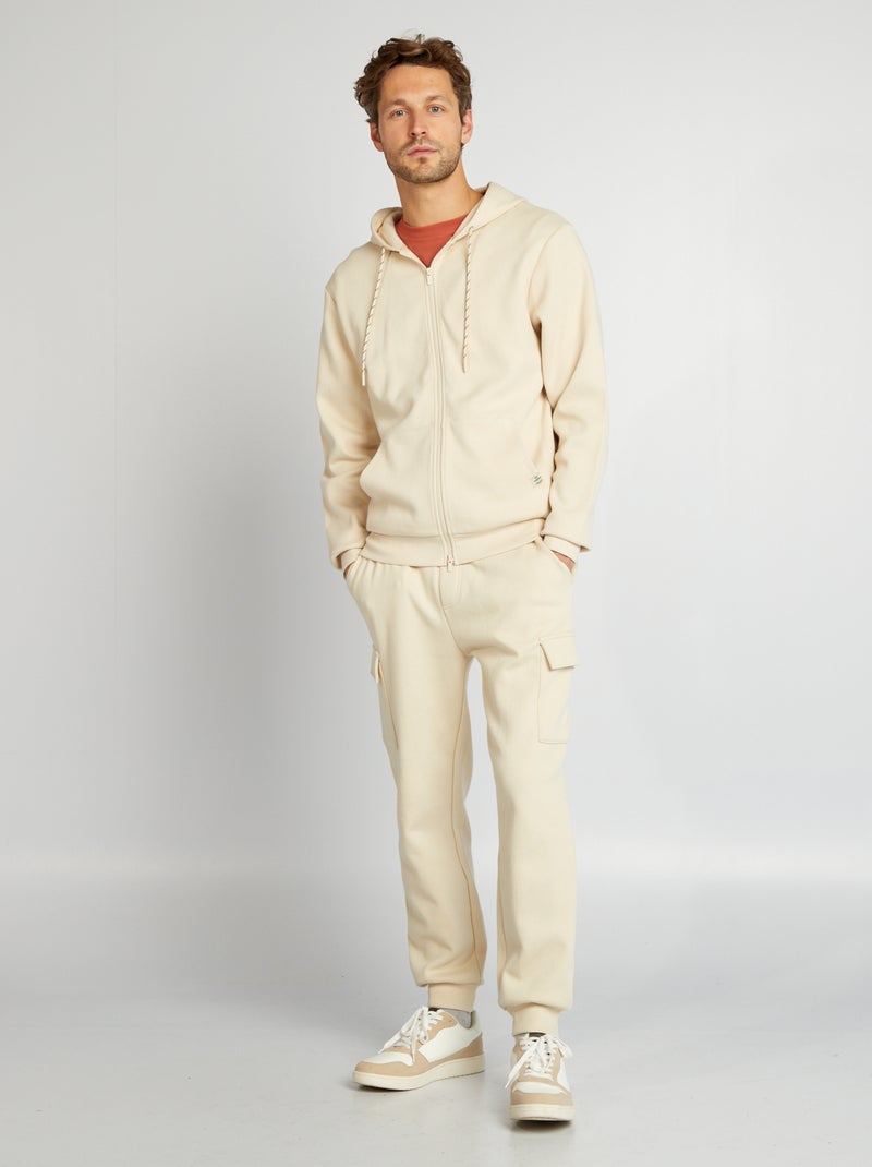 Pantalon de jogging multipoches Ecru - Kiabi