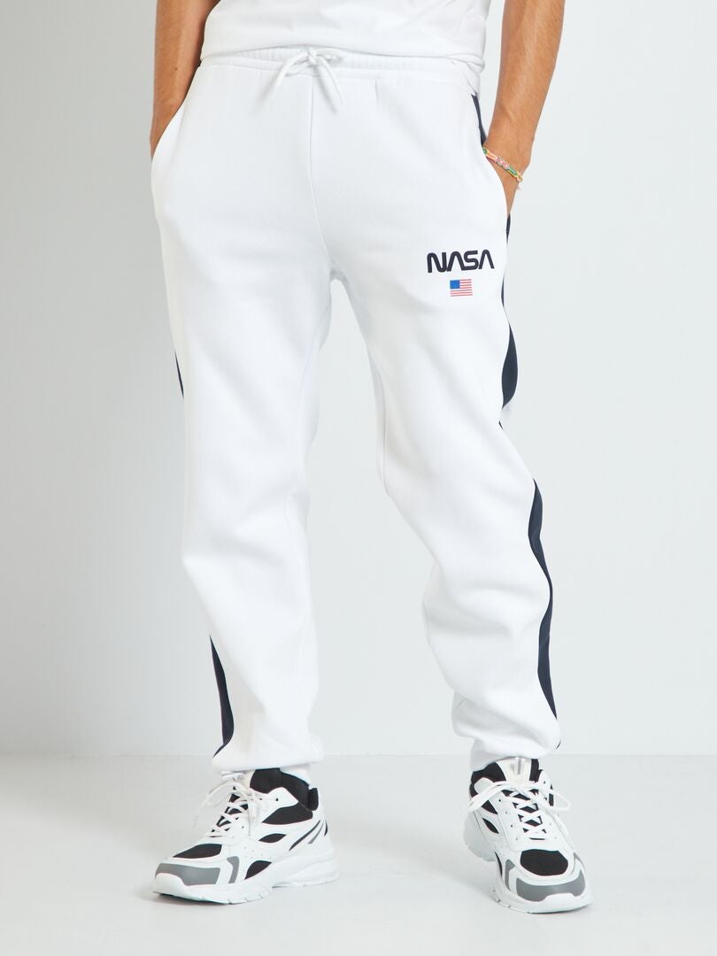 Pantalon de jogging 'NASA' blanc - Kiabi