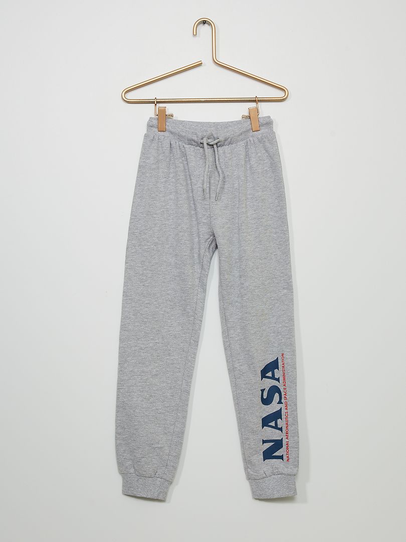 Pantalon de jogging 'NASA' gris chiné - Kiabi