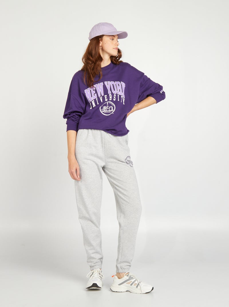 Pantalon de jogging 'New-York University' Gris - Kiabi