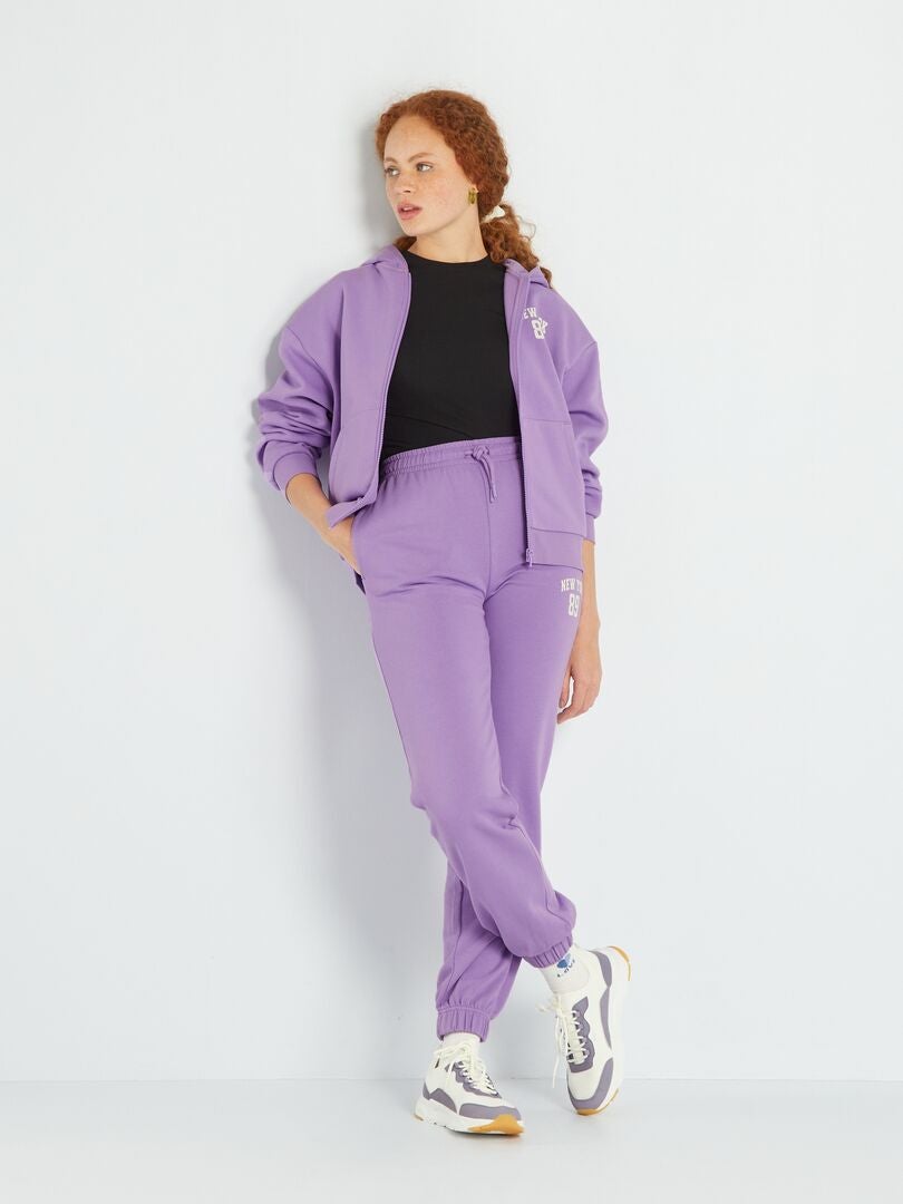 Pantalon de jogging 'New York' Violet - Kiabi