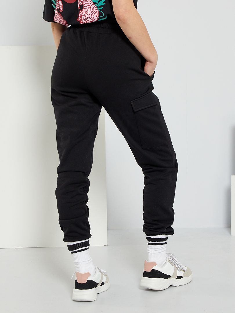 Pantalon large de jogging - noir - Kiabi - 20.00€