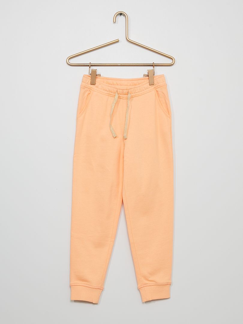 Pantalon de jogging orange pêche - Kiabi