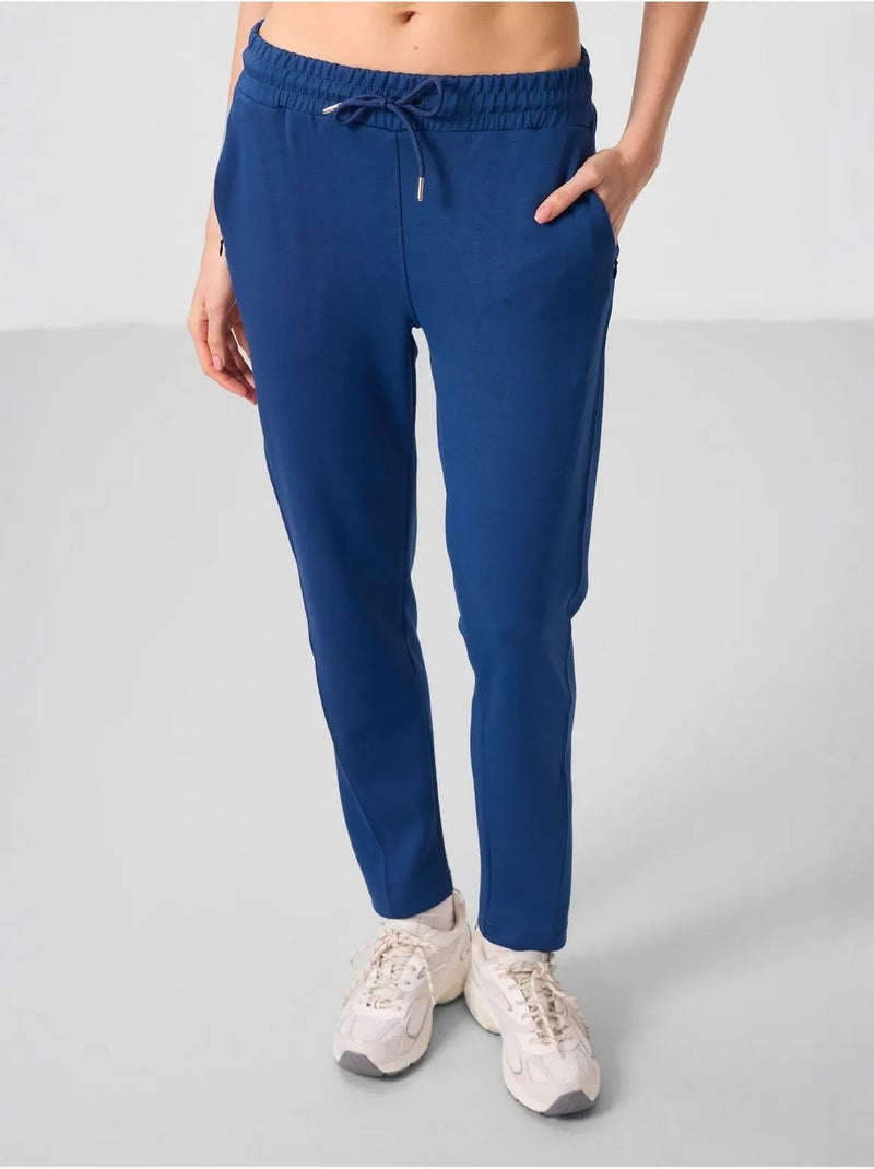 Pantalon de jogging pour femme avec fermeture éclair tommy Bleu lagon - Kiabi