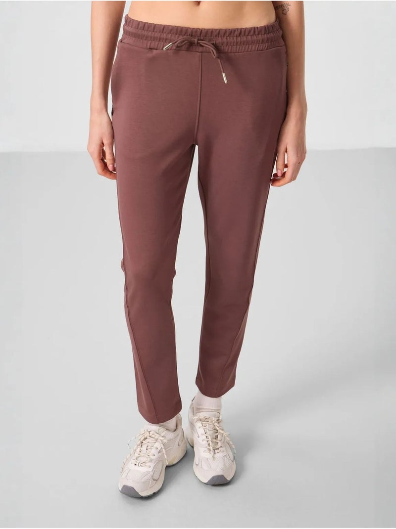 Pantalon de jogging pour femme avec fermeture éclair tommy Marron - Kiabi