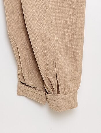 Pantalon de jogging pour femme en maille légère à taille élastiquée